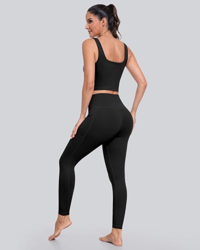 Women's High Waisted Pocket Yoga Leggings Tummy Control