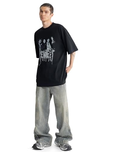 Oversized Unisex Graphic Embroidered Streetwear T-Shirt