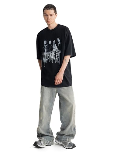 Oversized Unisex Graphic Embroidered Streetwear T-Shirt