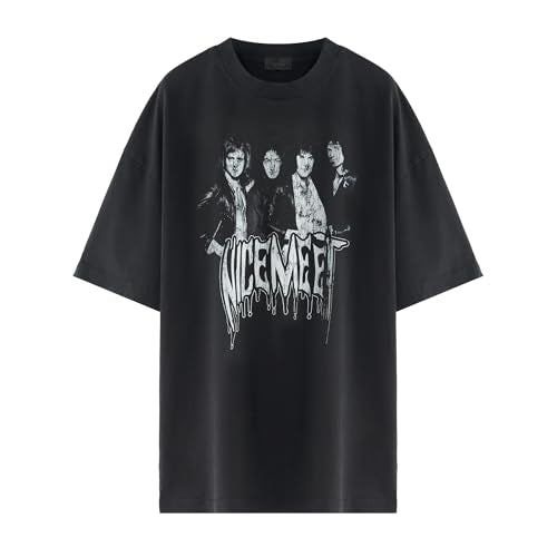 Oversized Unisex Graphic Embroidered Streetwear T-Shirt
