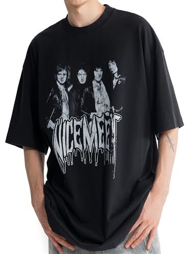 Oversized Unisex Graphic Embroidered Streetwear T-Shirt