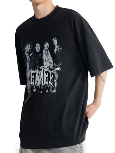 Oversized Unisex Graphic Embroidered Streetwear T-Shirt