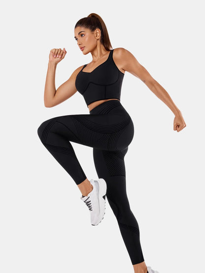 Seamless Sculpt Reversible Core Support Workout Leggings