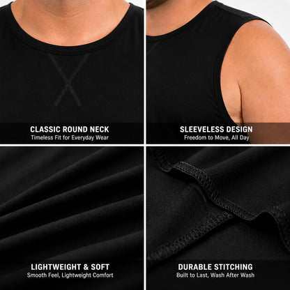 Men's Dry Fit Muscle Tank Top Athletic Sleeveless Shirt