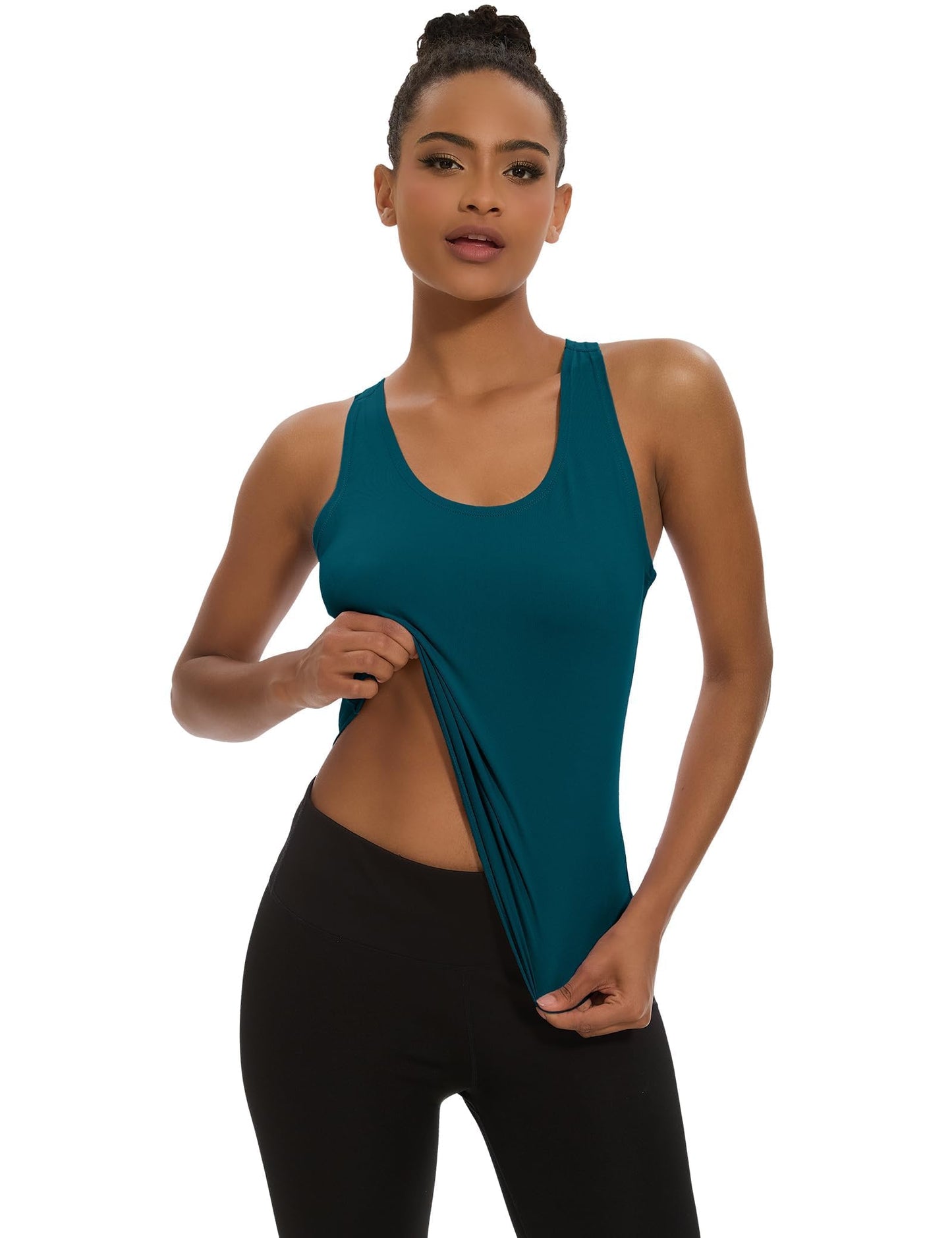 5-Pack Women's Racerback Workout Crop Tank Tops
