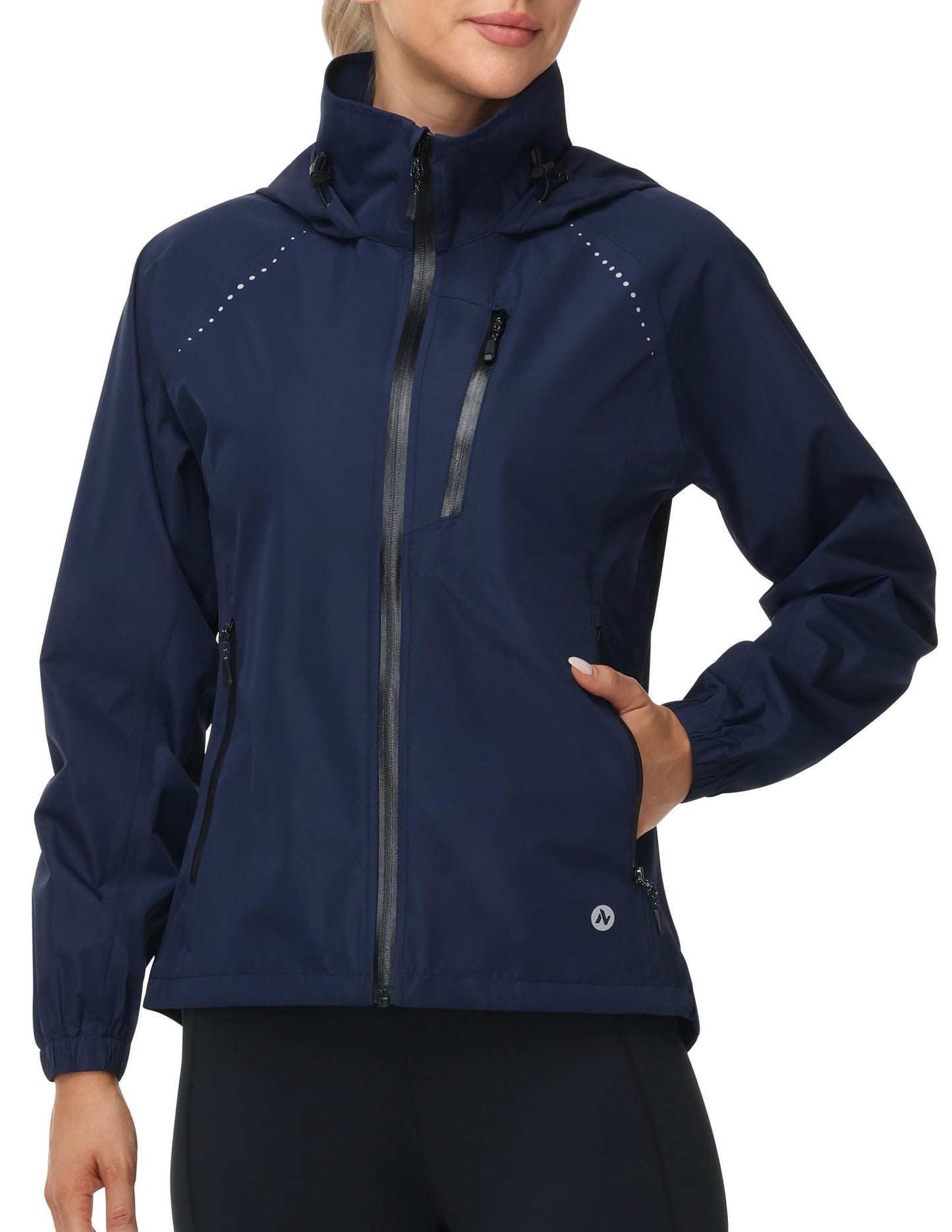Waterproof Reflective Cycling Rain Jacket Hooded