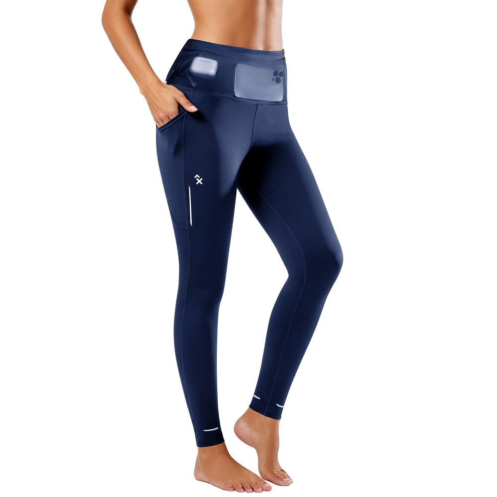 Women's High Waisted Yoga Leggings 6 Pockets Gym Compression Pants