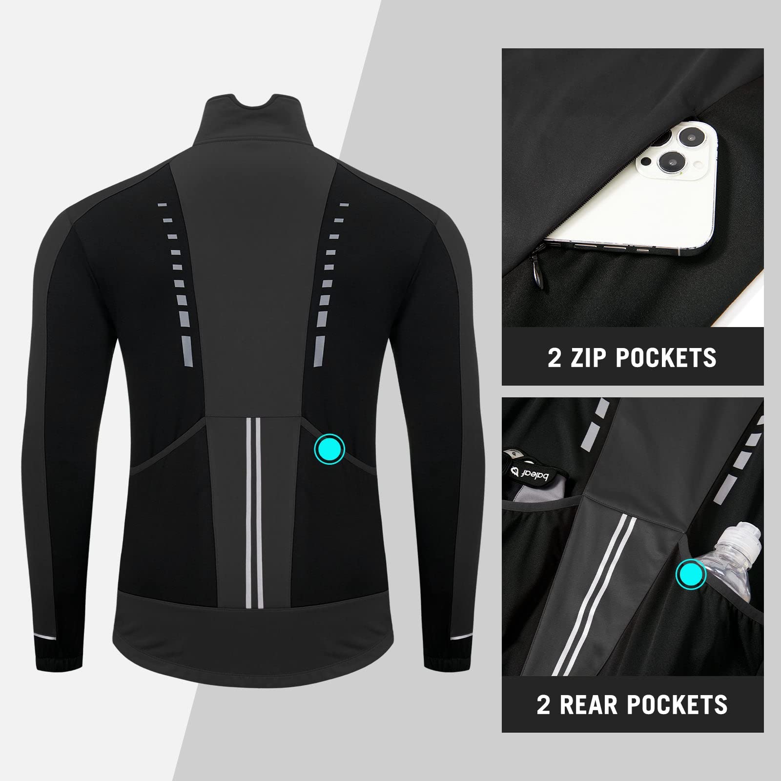 Men's Softshell Thermal Windproof Cycling Jacket