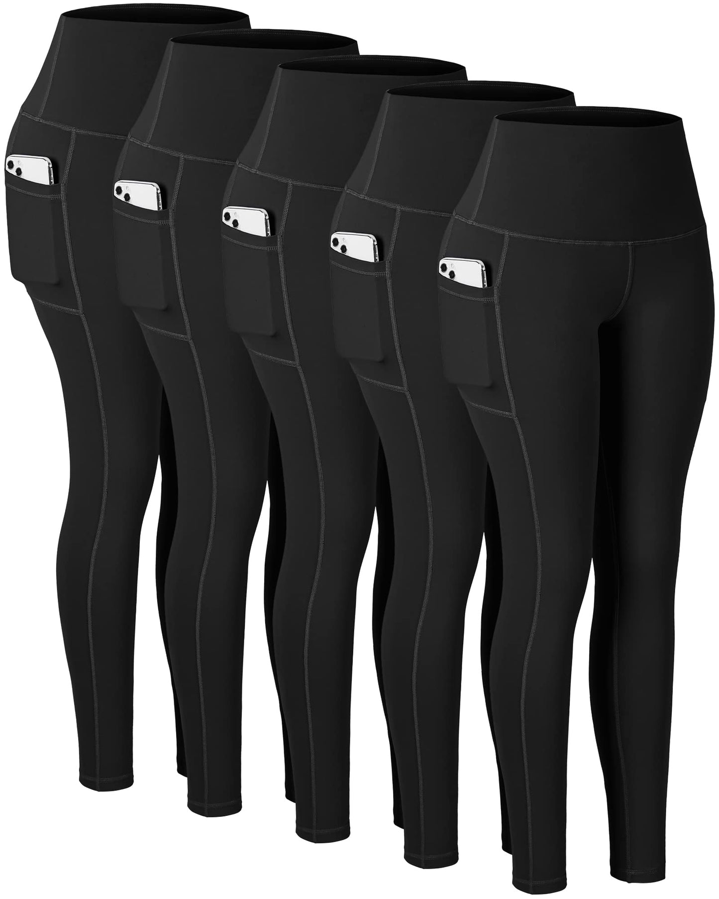 Women's High Waisted Pocket Yoga Leggings Tummy Control
