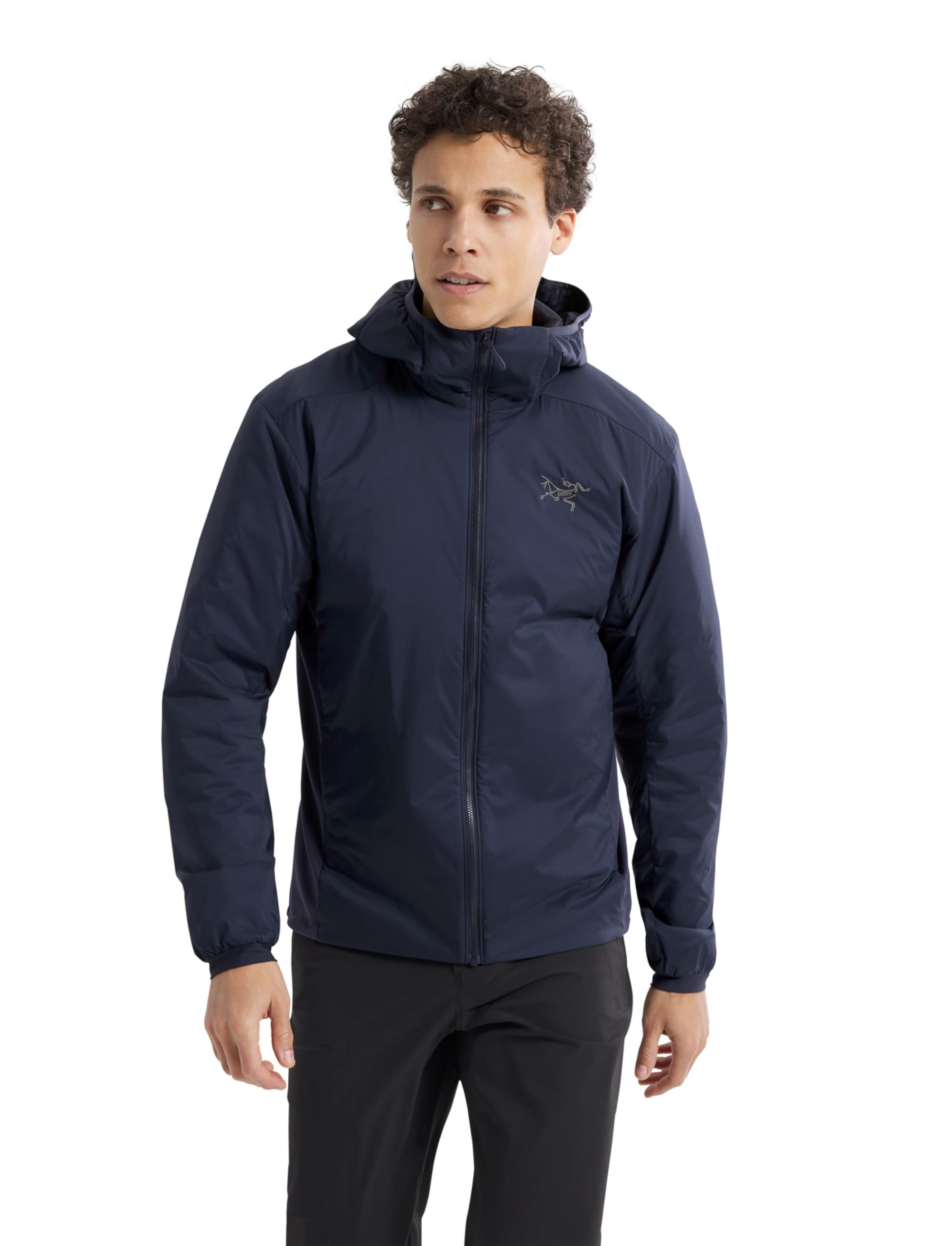 Arc'teryx Atom Hoody Men's - Redesign | Lightweight Insulated Jacket for Men with Hood | Moisture and Wind Resistance | Black Sapphire, Medium
