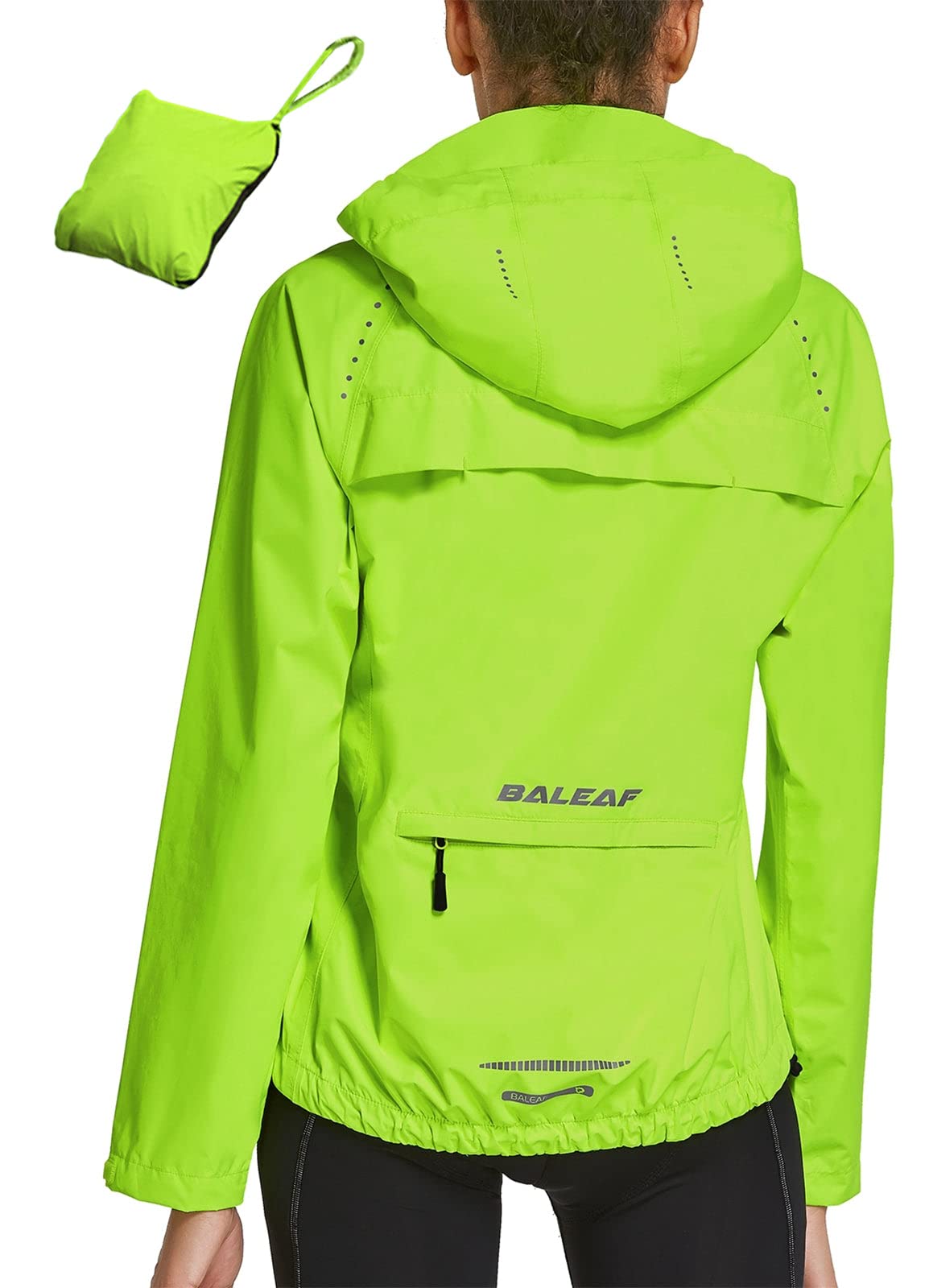 Waterproof Packable Running Cycling Rain Jacket Hooded