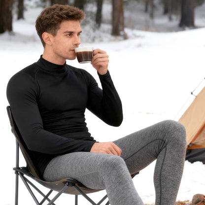 Men's 3-Pack Fleece Thermal Compression Shirts Long Sleeve