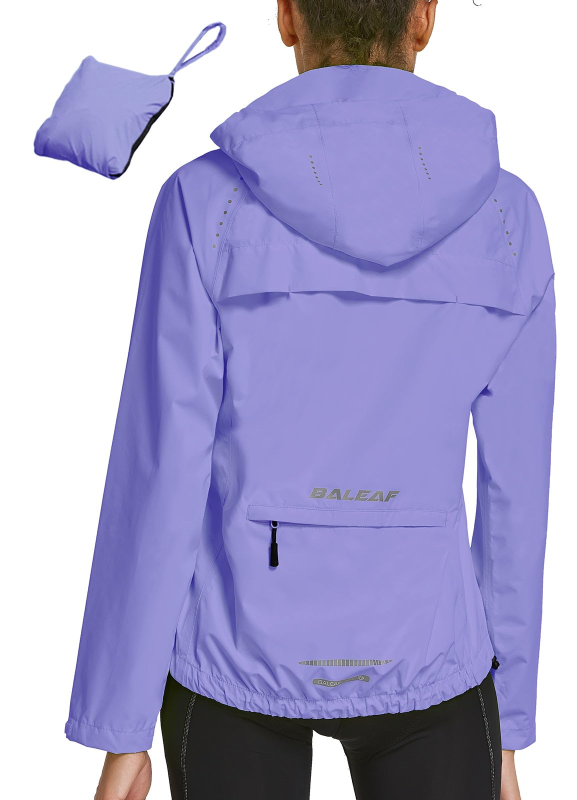 Waterproof Packable Running Cycling Rain Jacket Hooded