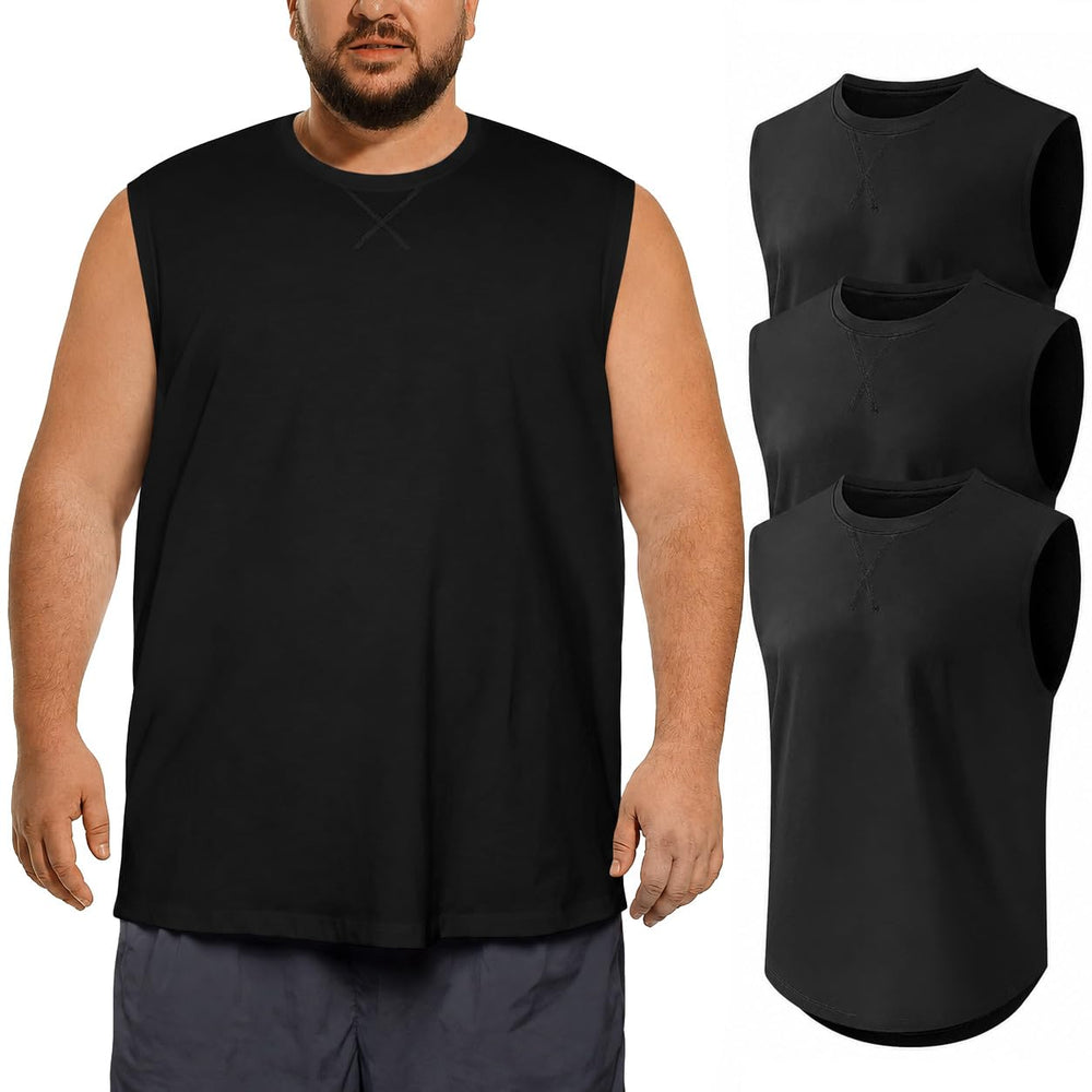 Men's Dry Fit Muscle Tank Top Athletic Sleeveless Shirt