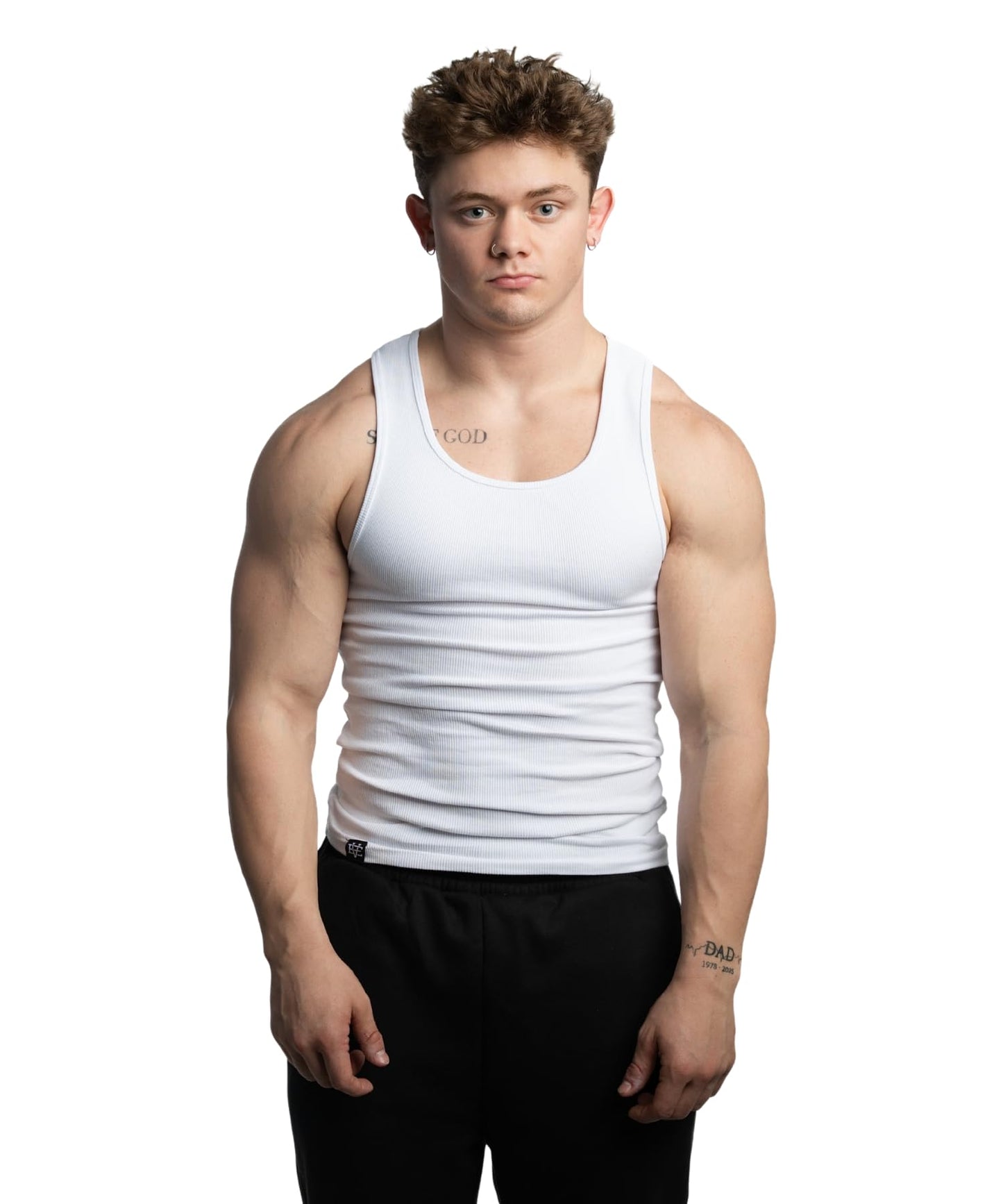 Men's Ribbed Cotton Spandex Tank Top