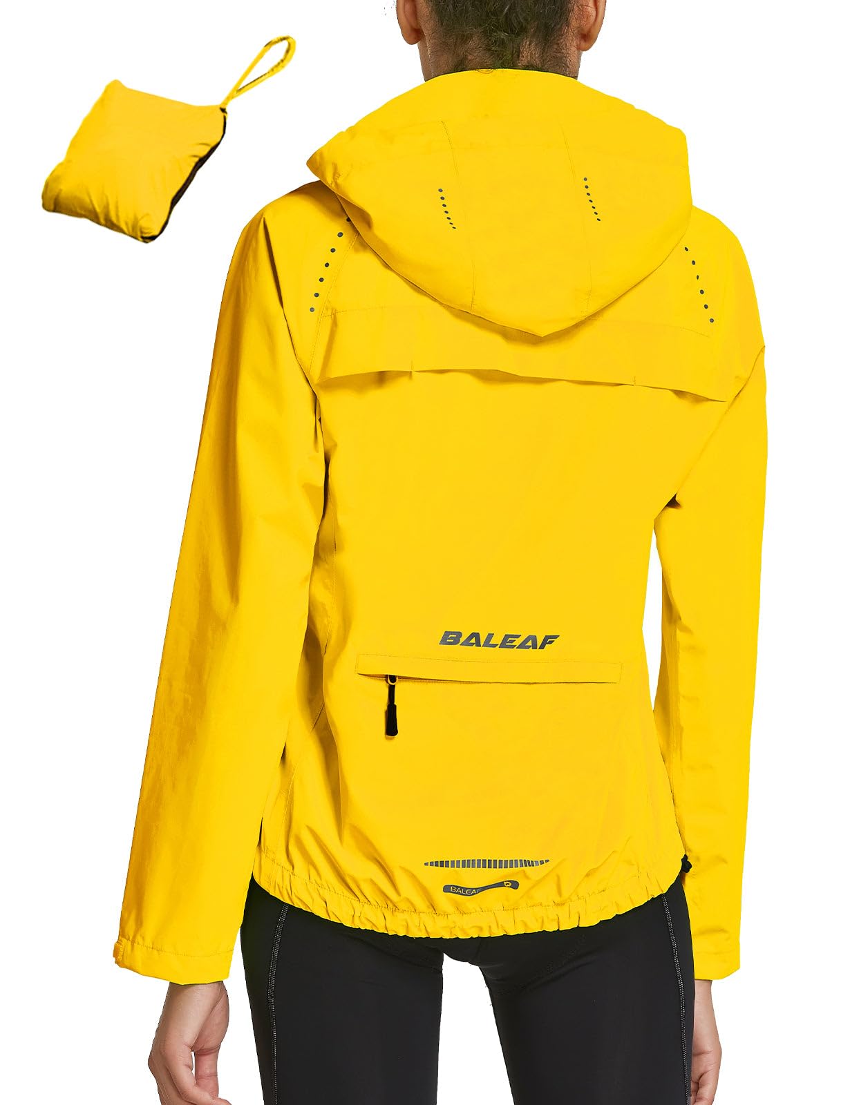 Waterproof Packable Running Cycling Rain Jacket Hooded