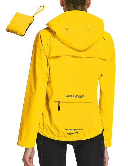 Waterproof Packable Running Cycling Rain Jacket Hooded