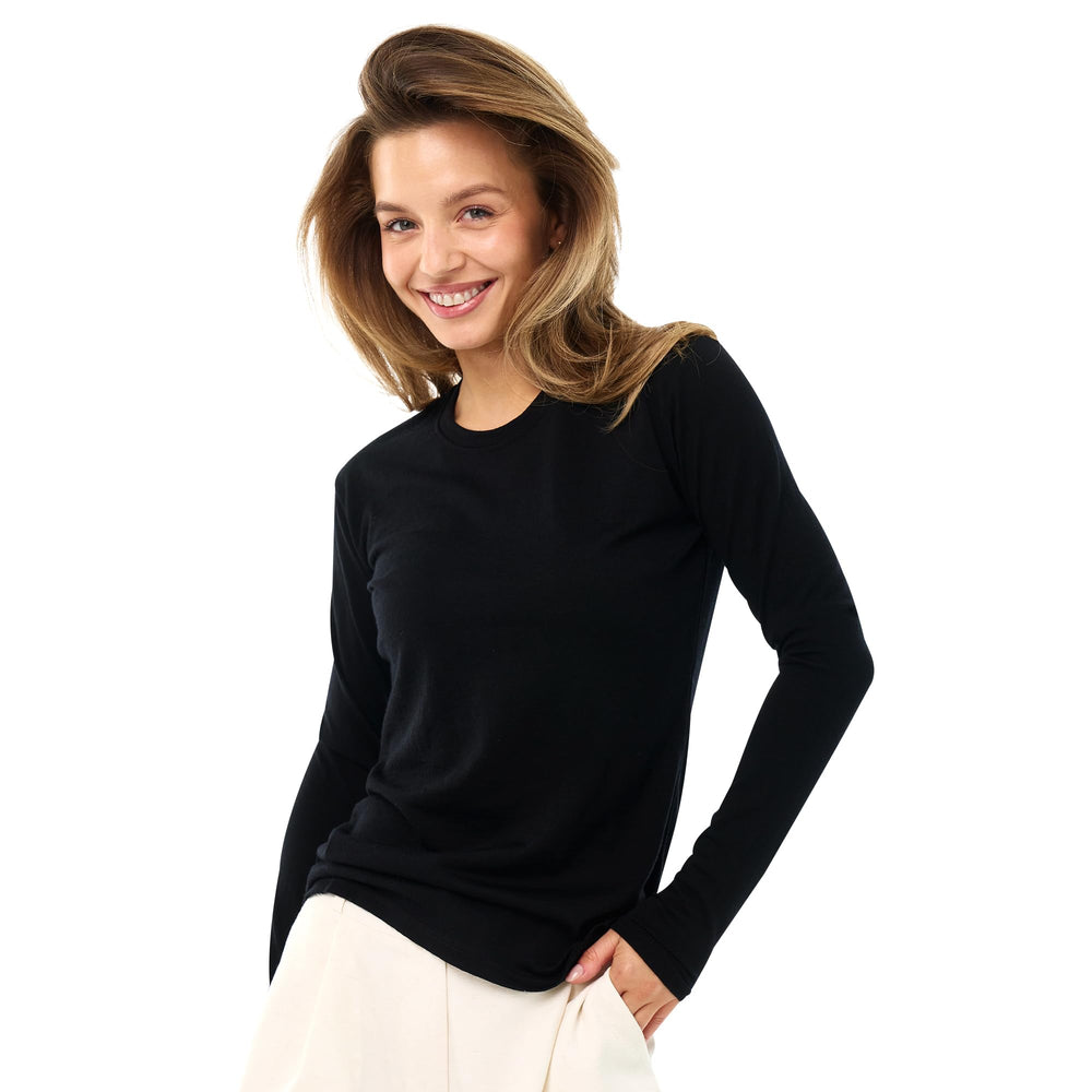 Women's Merino Wool Base Layer Long Sleeve Thermal Hiking Shirt