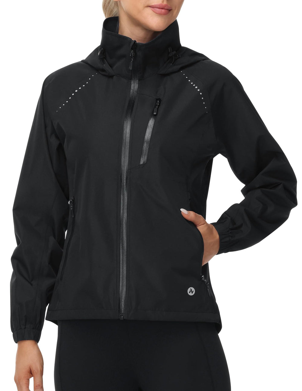 Waterproof Reflective Cycling Rain Jacket Hooded