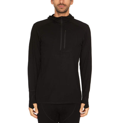 Men's Merino Wool Quarter Zip Sun Hoodie