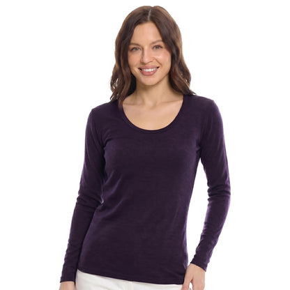 Women's Merino Wool Base Layer Long Sleeve Thermal Hiking Shirt