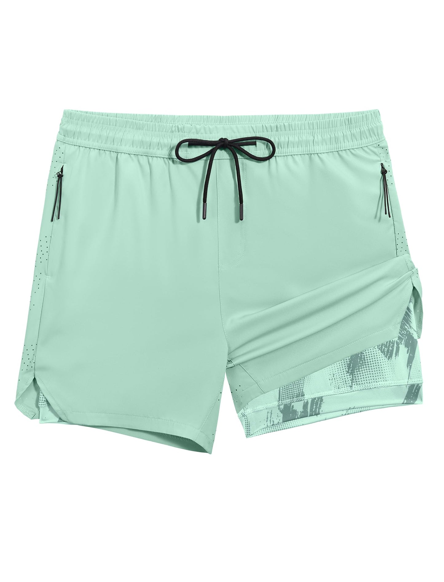 2-in-1 Compression Lined Running Gym Shorts