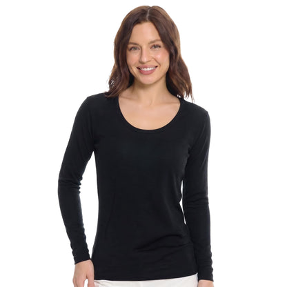 Women's Merino Wool Base Layer Long Sleeve Thermal Hiking Shirt