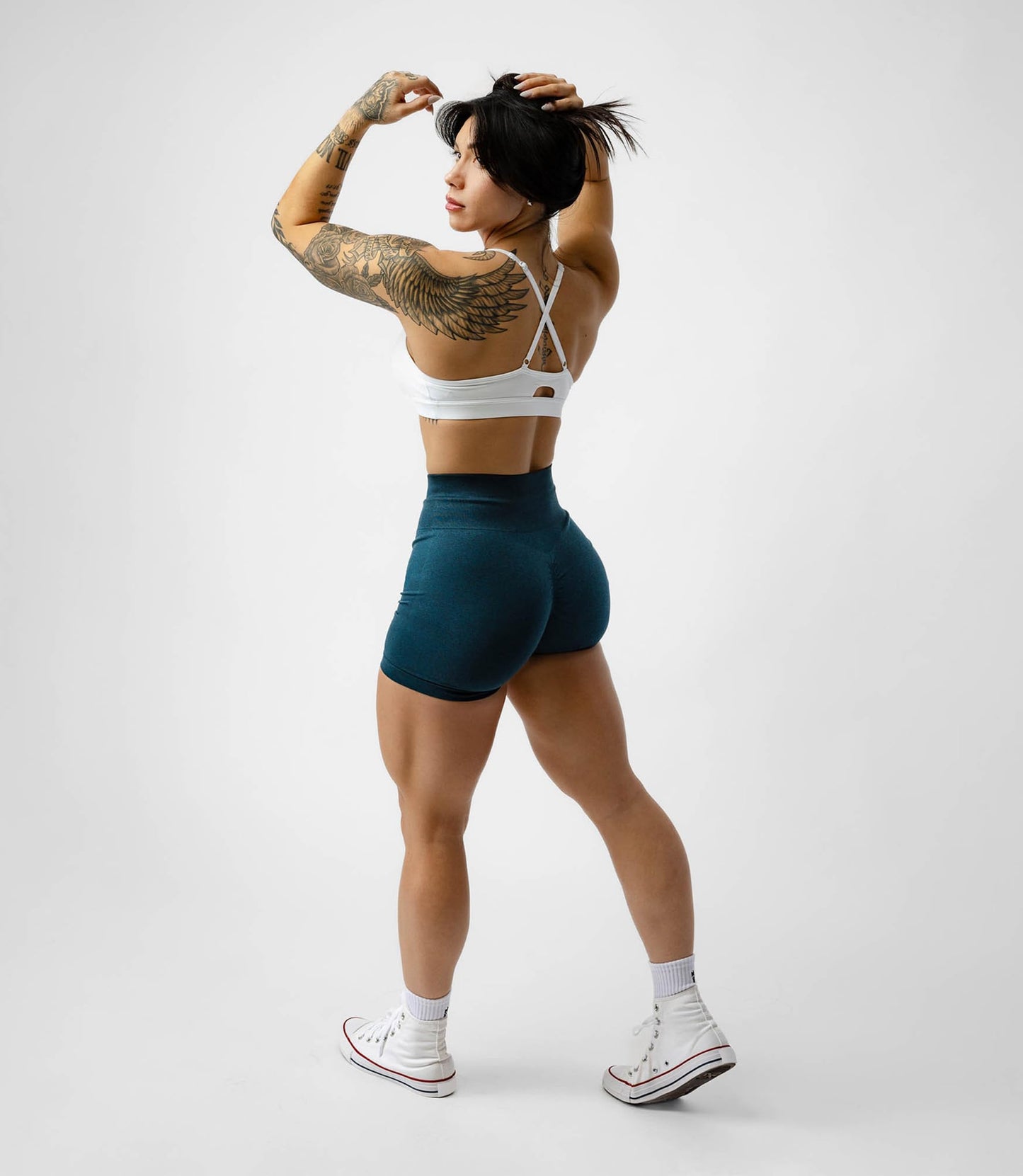 High Waist Seamless Biker Workout Shorts