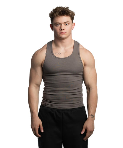 Men's Ribbed Cotton Spandex Tank Top