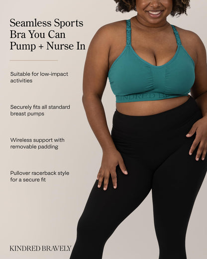 Hands-Free Adjustable Pumping Sports Bra
