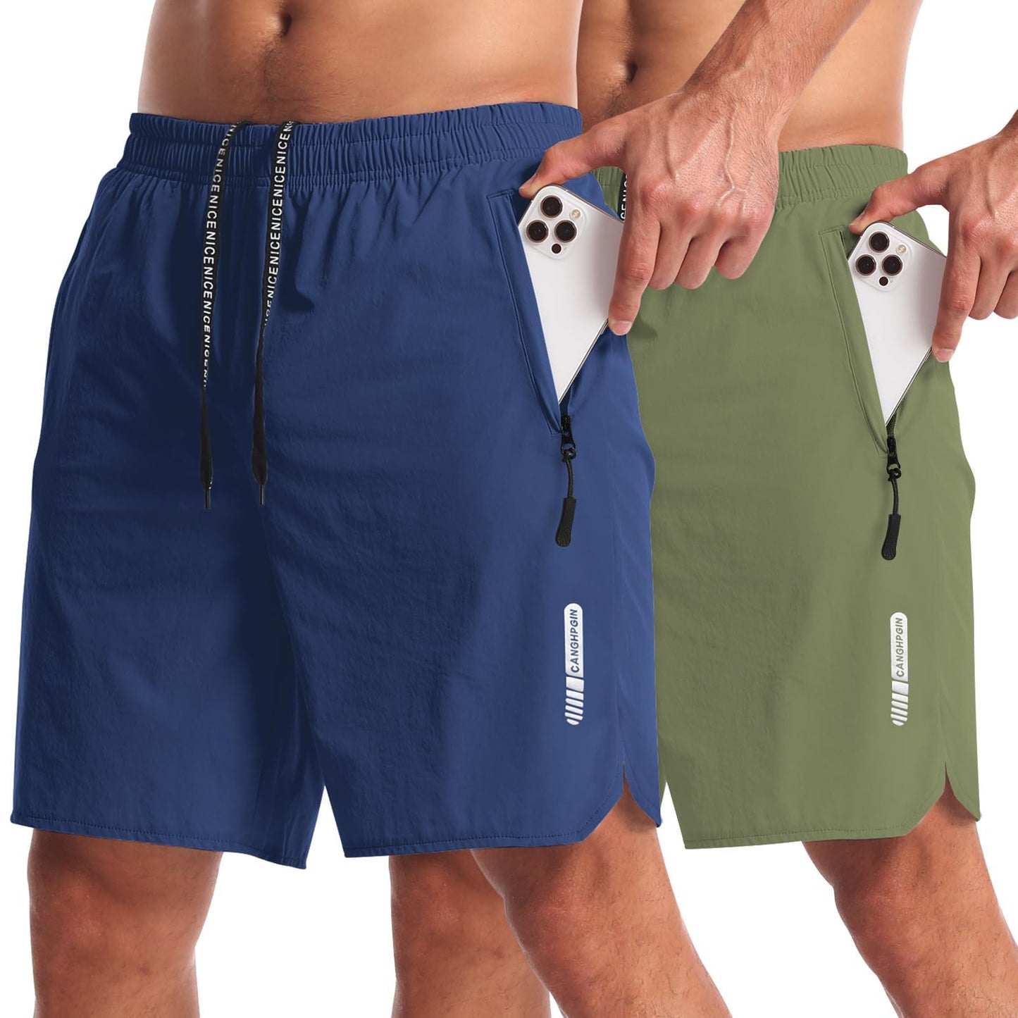 2 Pack Quick Dry 7 Inch Workout Gym Shorts