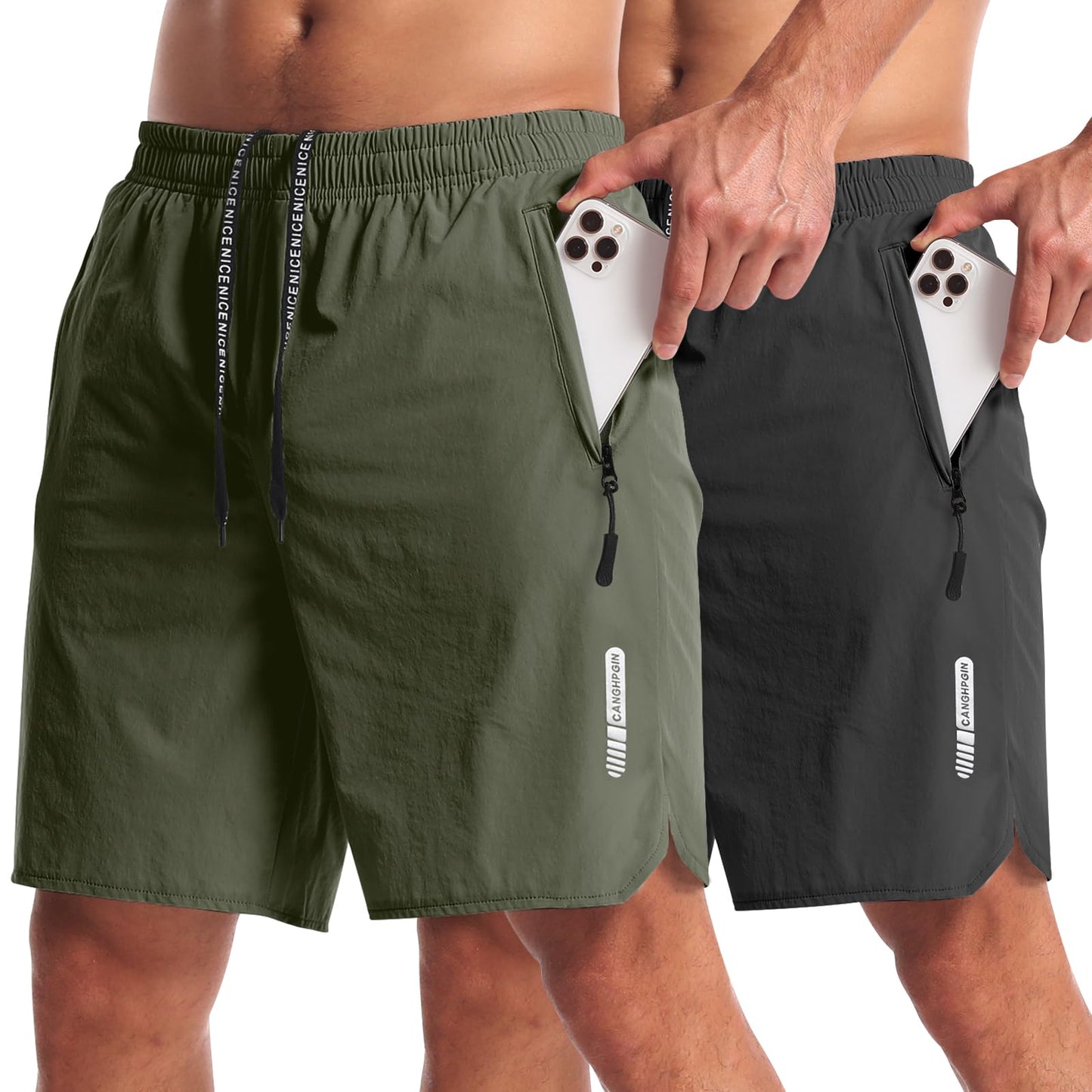 2 Pack Quick Dry 7 Inch Workout Gym Shorts