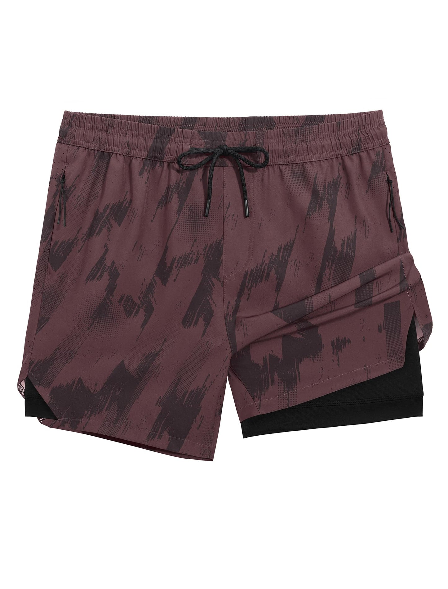 2-in-1 Compression Lined Running Gym Shorts