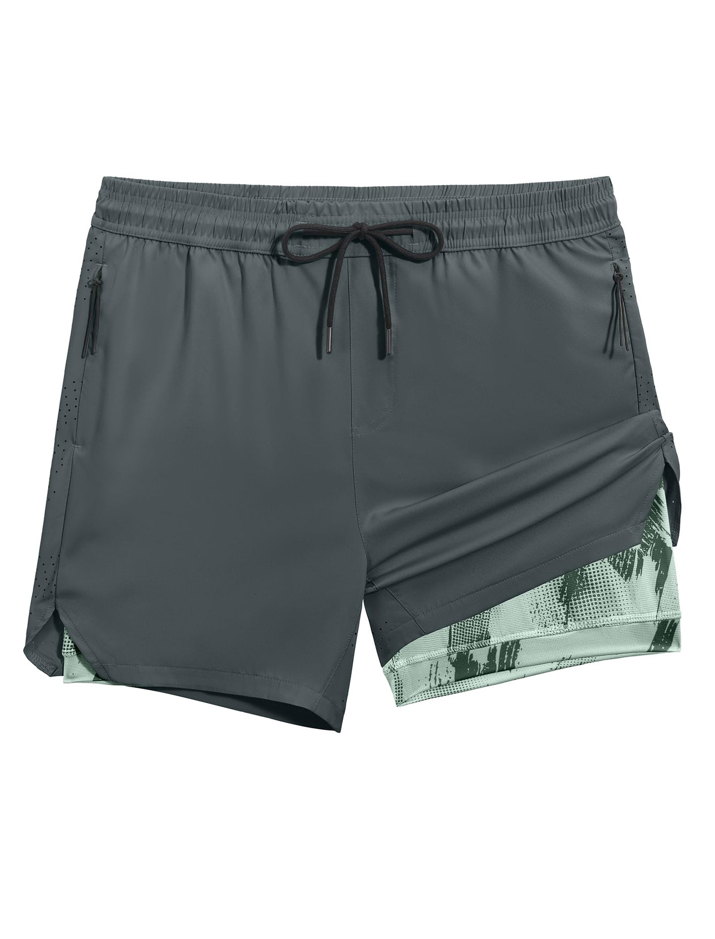 2-in-1 Compression Lined Running Gym Shorts