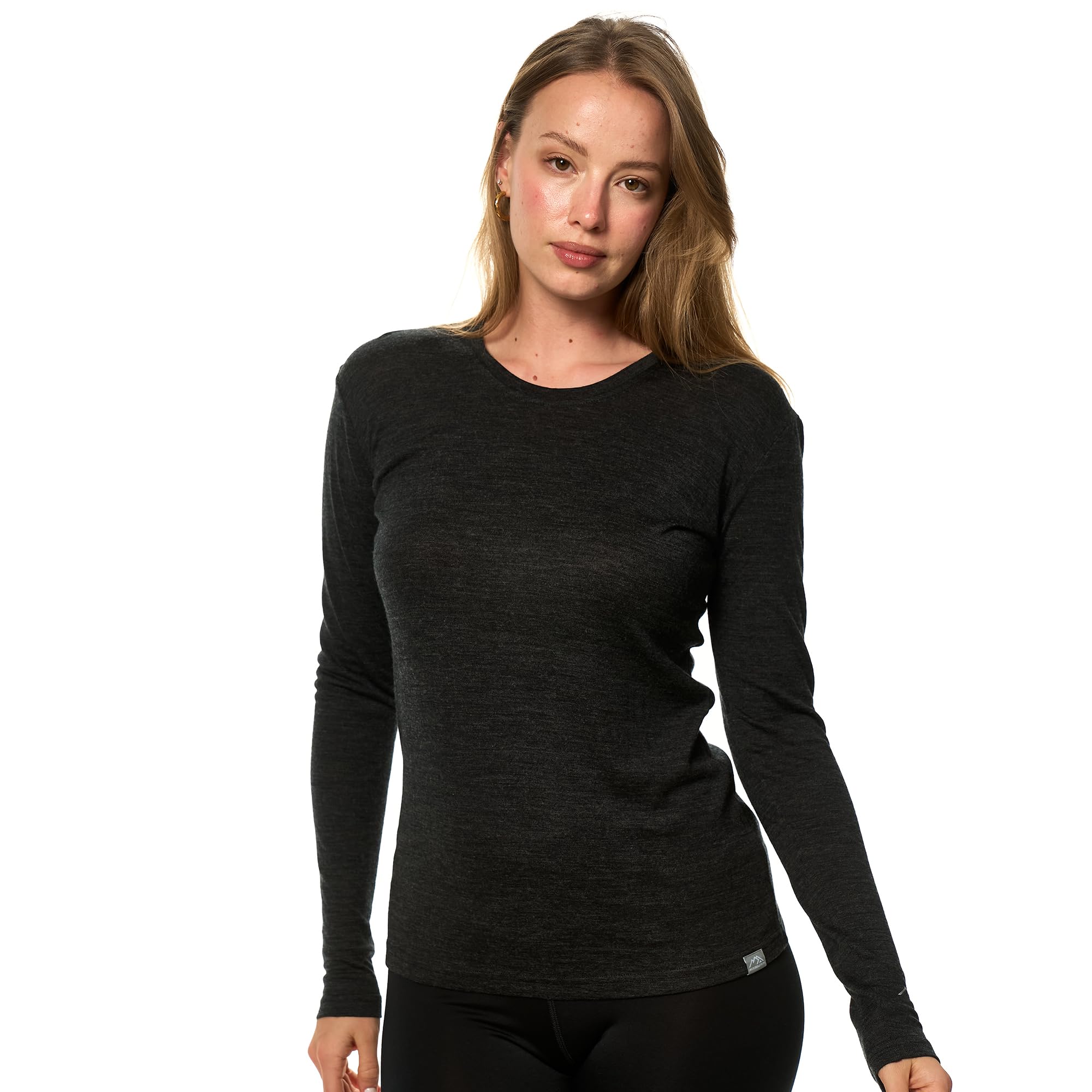 Women's Merino Wool Base Layer Long Sleeve Thermal Hiking Shirt