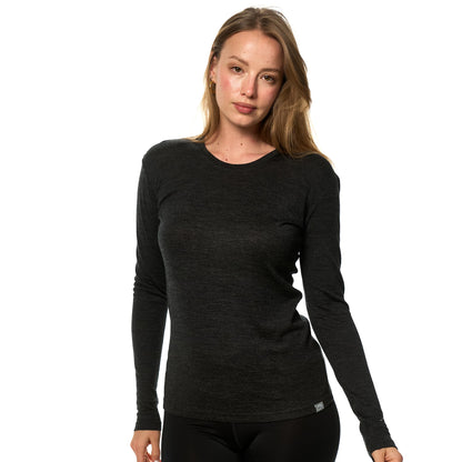 Women's Merino Wool Base Layer Long Sleeve Thermal Hiking Shirt