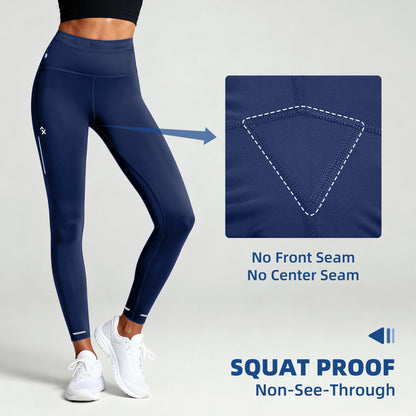 Women's High Waisted Yoga Leggings 6 Pockets Gym Compression Pants