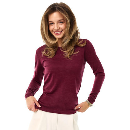 Women's Merino Wool Base Layer Long Sleeve Thermal Hiking Shirt