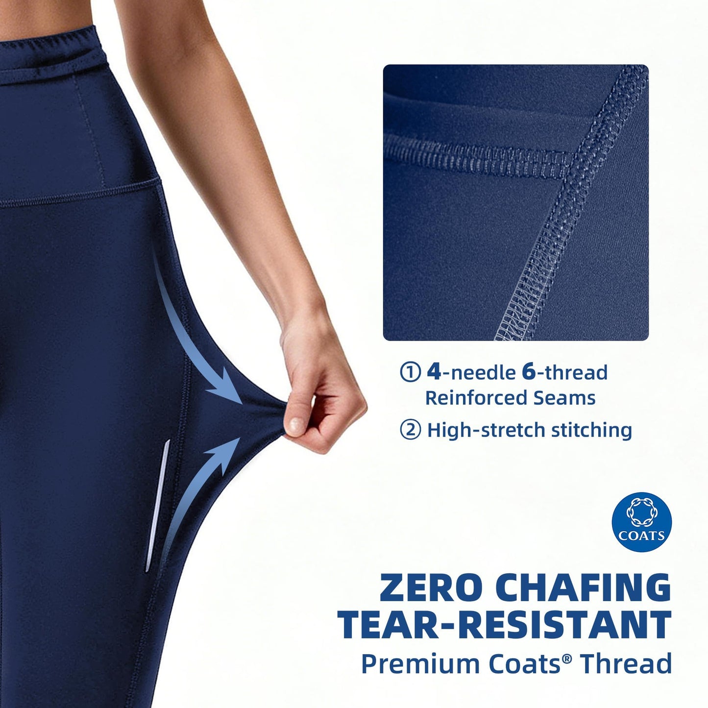 Women's High Waisted Yoga Leggings 6 Pockets Gym Compression Pants