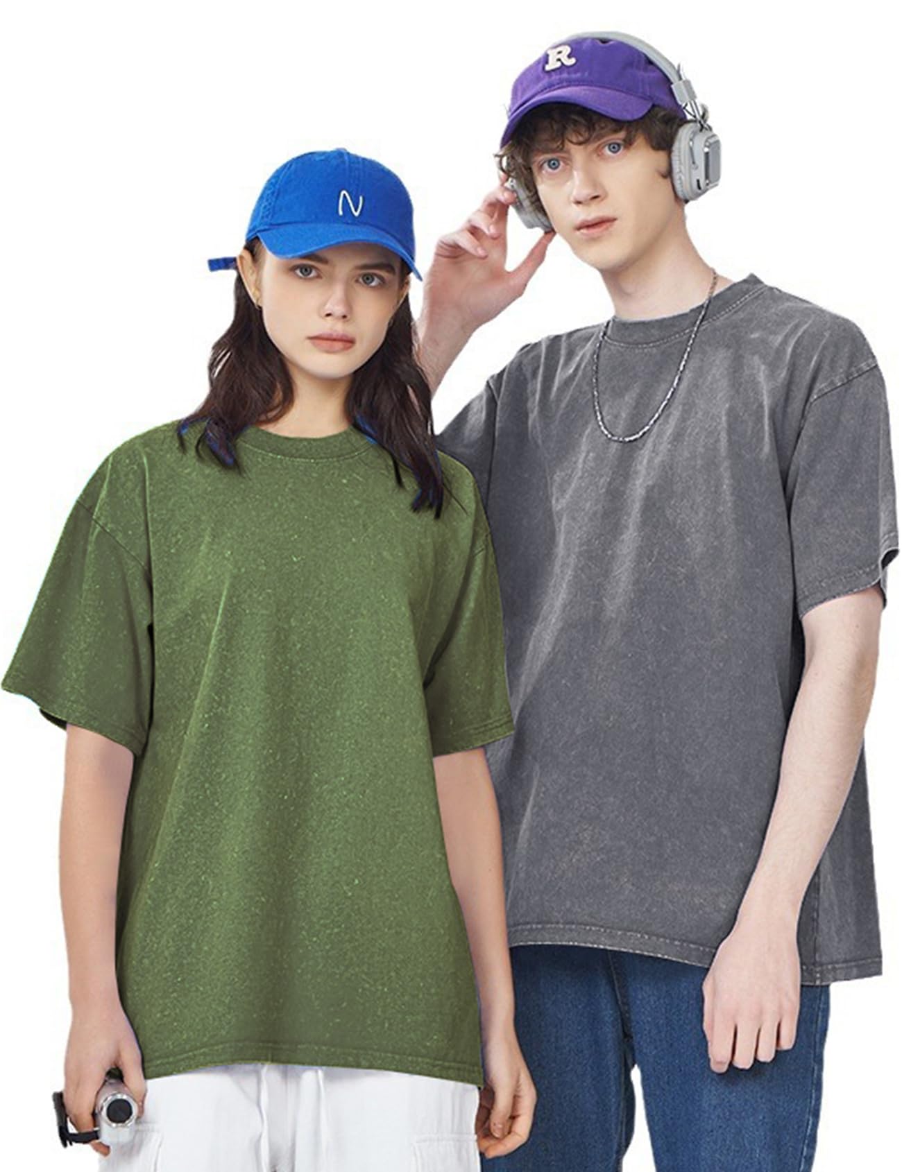 Oversized Vintage Washed Loose Fit Streetwear T-Shirt Unisex
