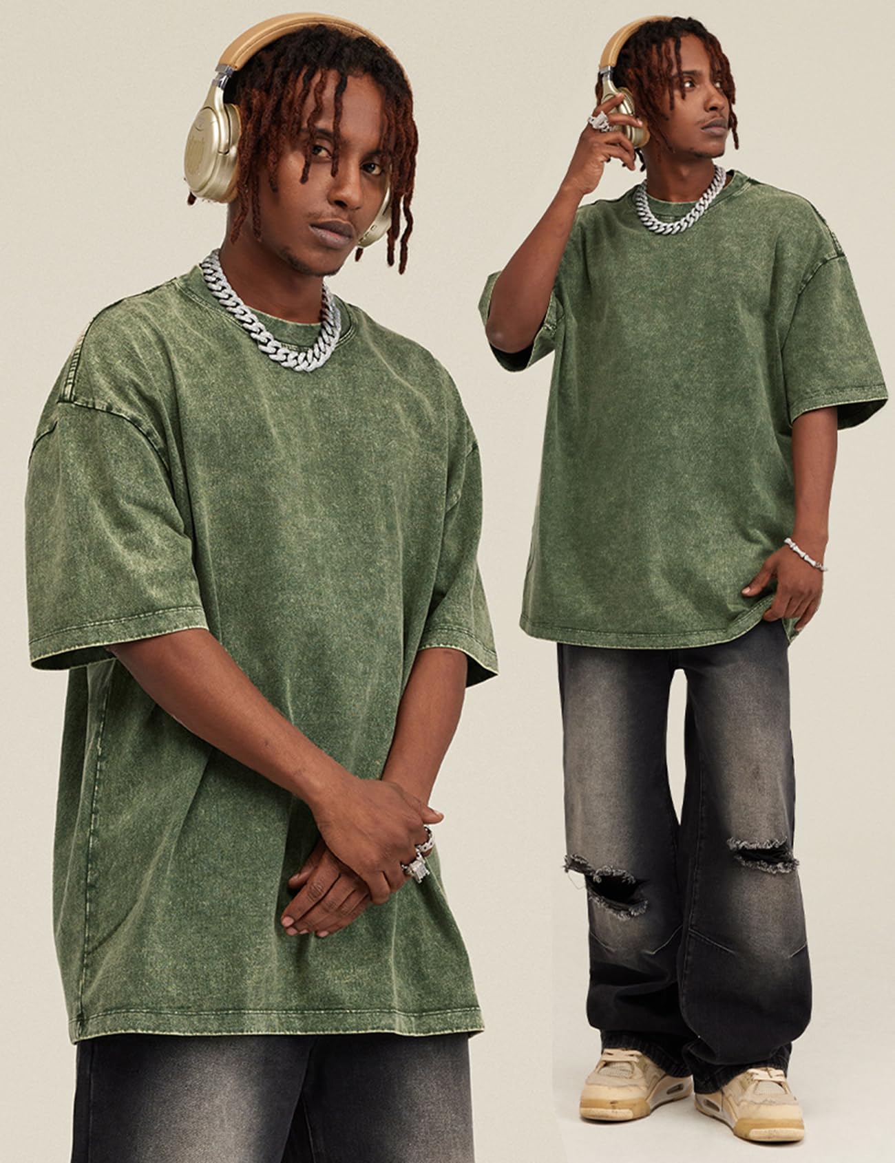 Oversized Vintage Washed Loose Fit Streetwear T-Shirt Unisex