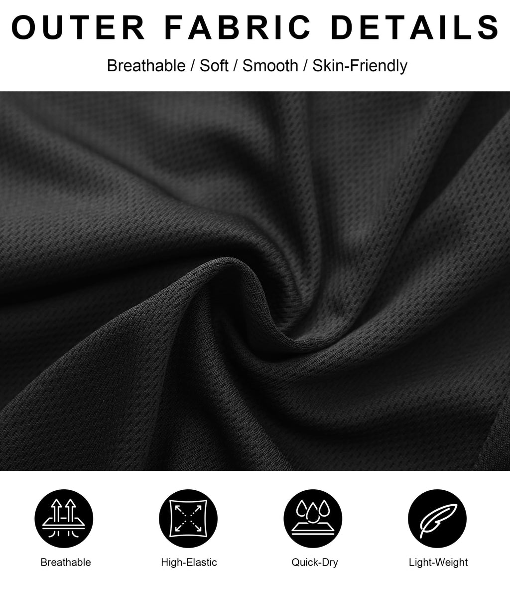 2-in-1 Lined Running Workout Shorts with Pockets
