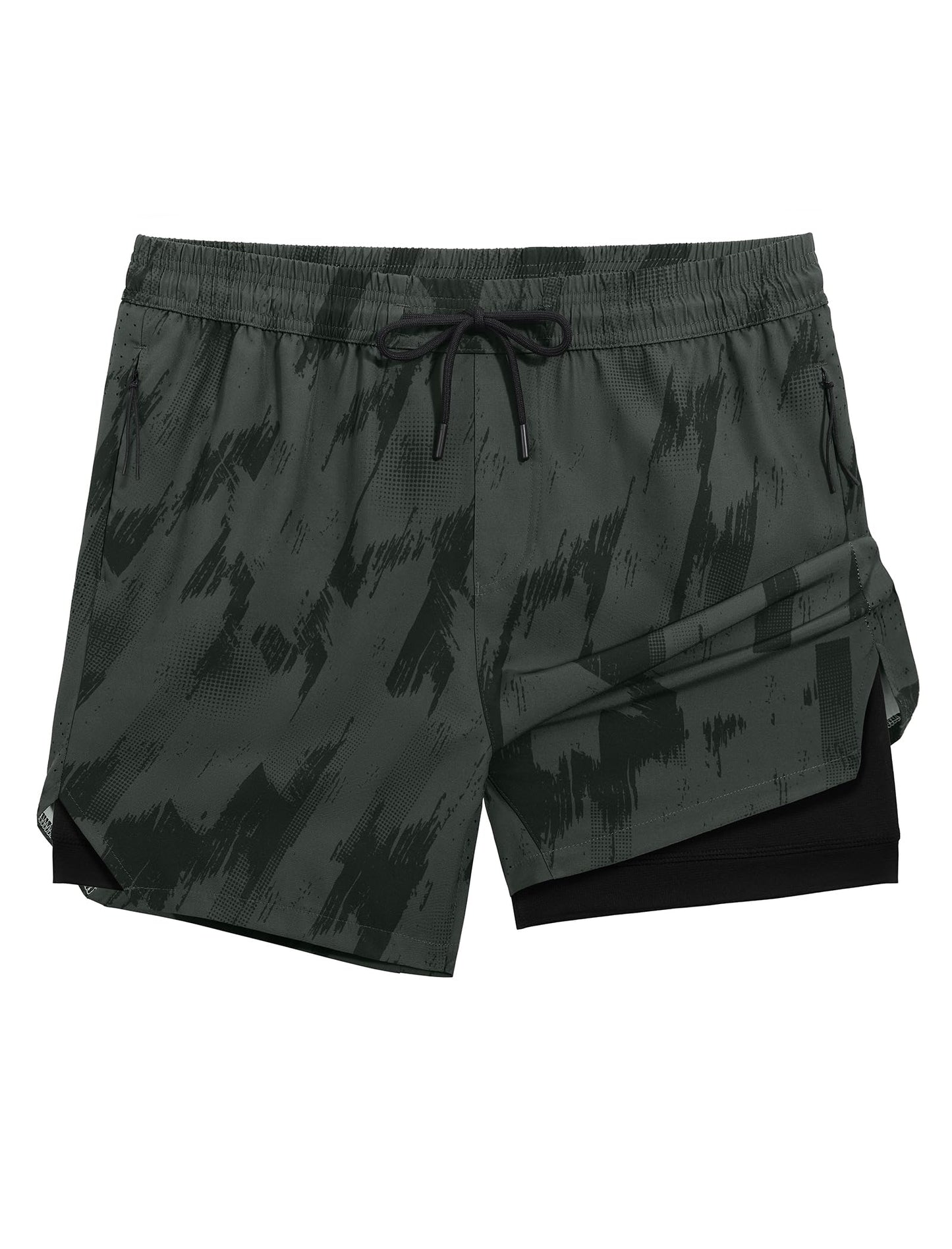 2-in-1 Compression Lined Running Gym Shorts