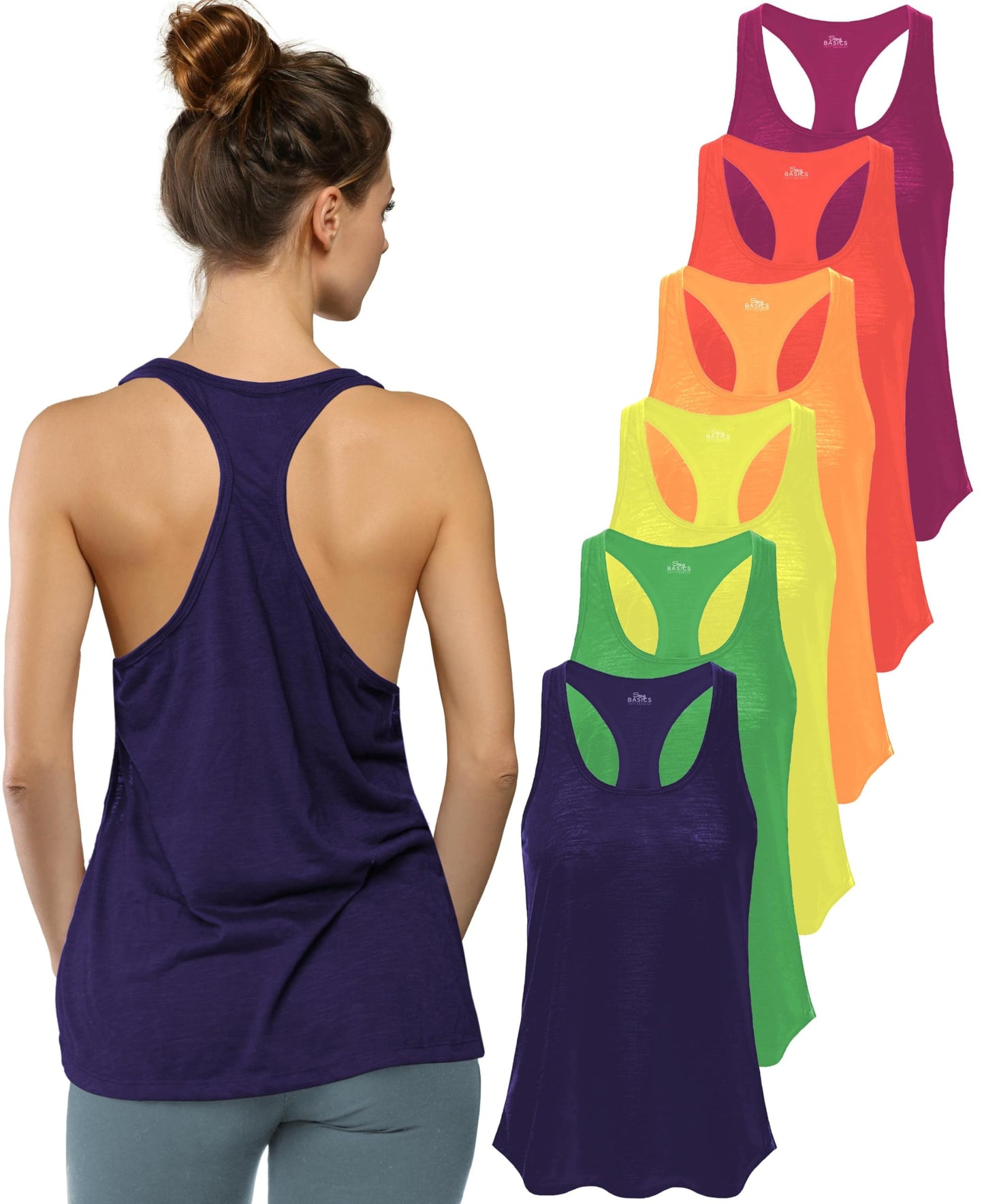 Women's Flowy Racerback Slub Tank Multipack