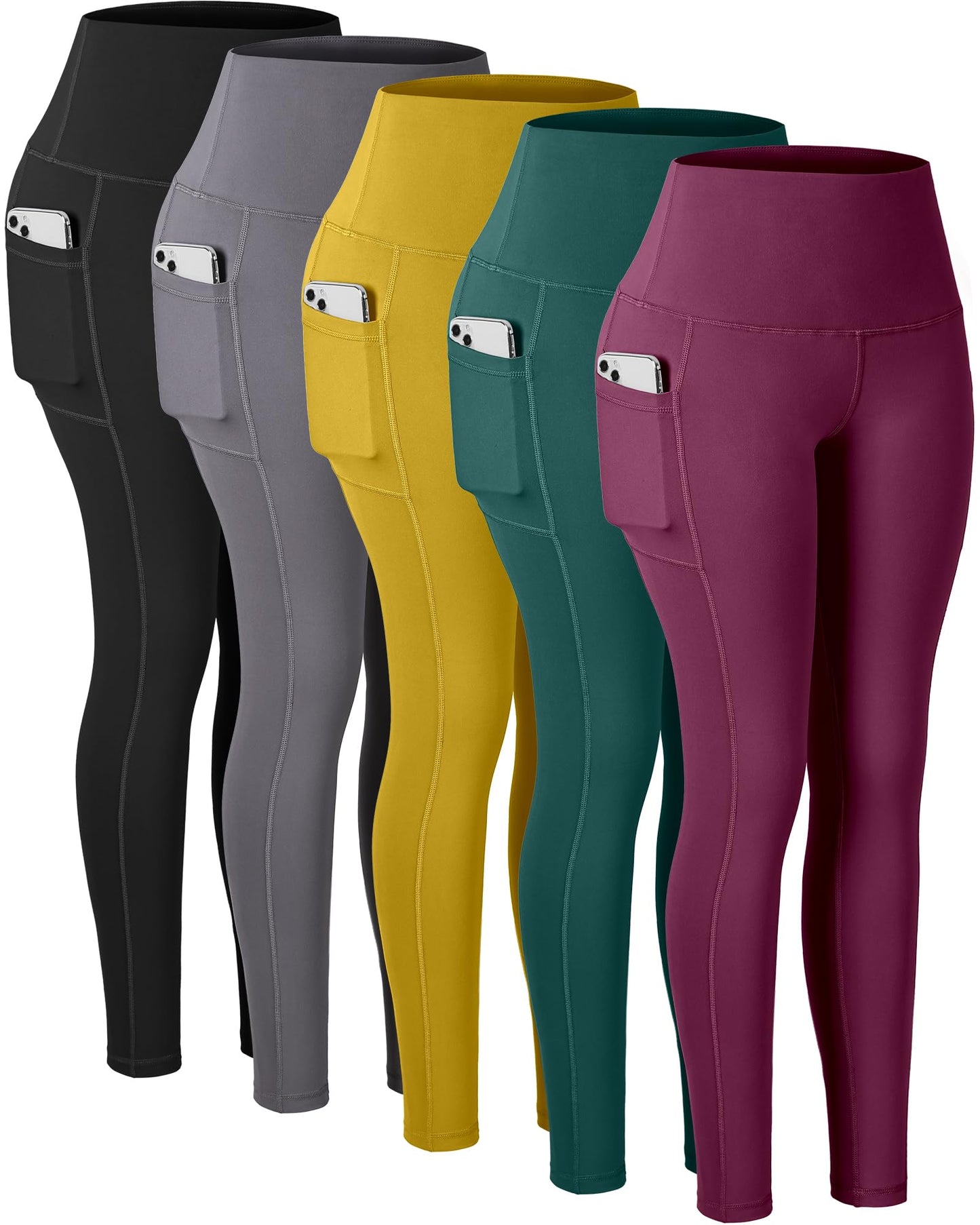 Women's High Waisted Pocket Yoga Leggings Tummy Control