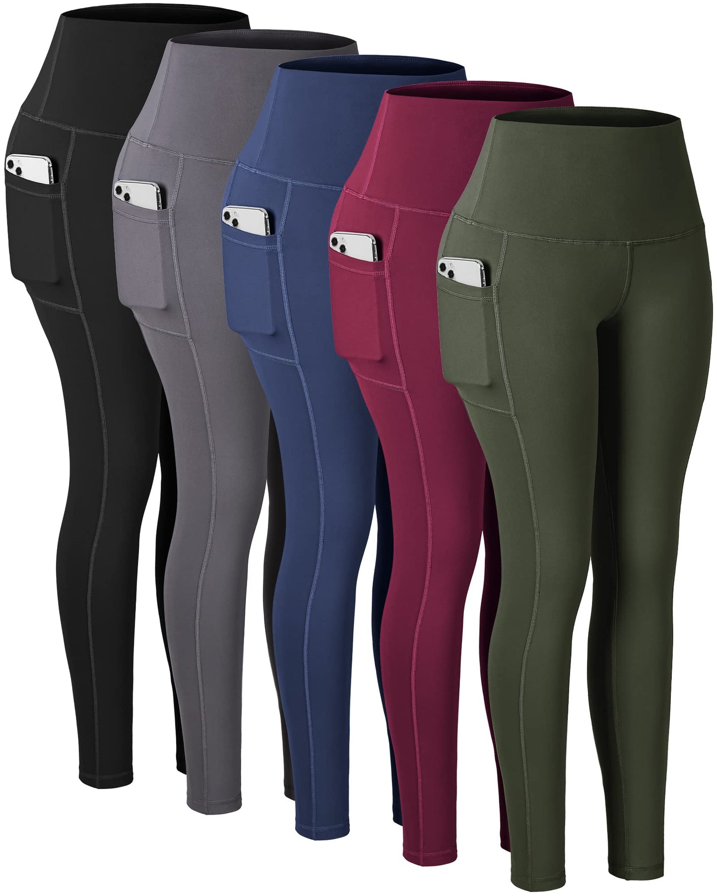 Women's High Waisted Pocket Yoga Leggings Tummy Control