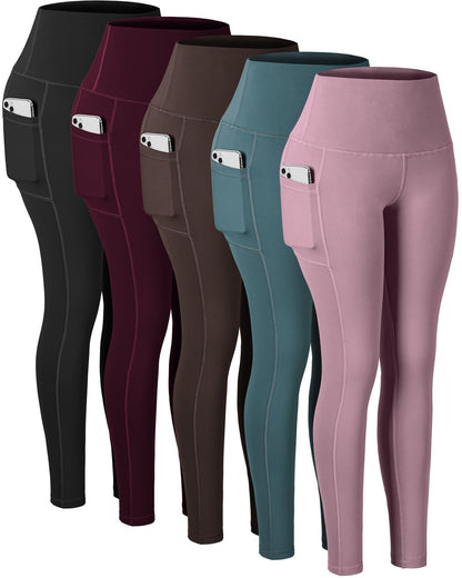 Women's High Waisted Pocket Yoga Leggings Tummy Control