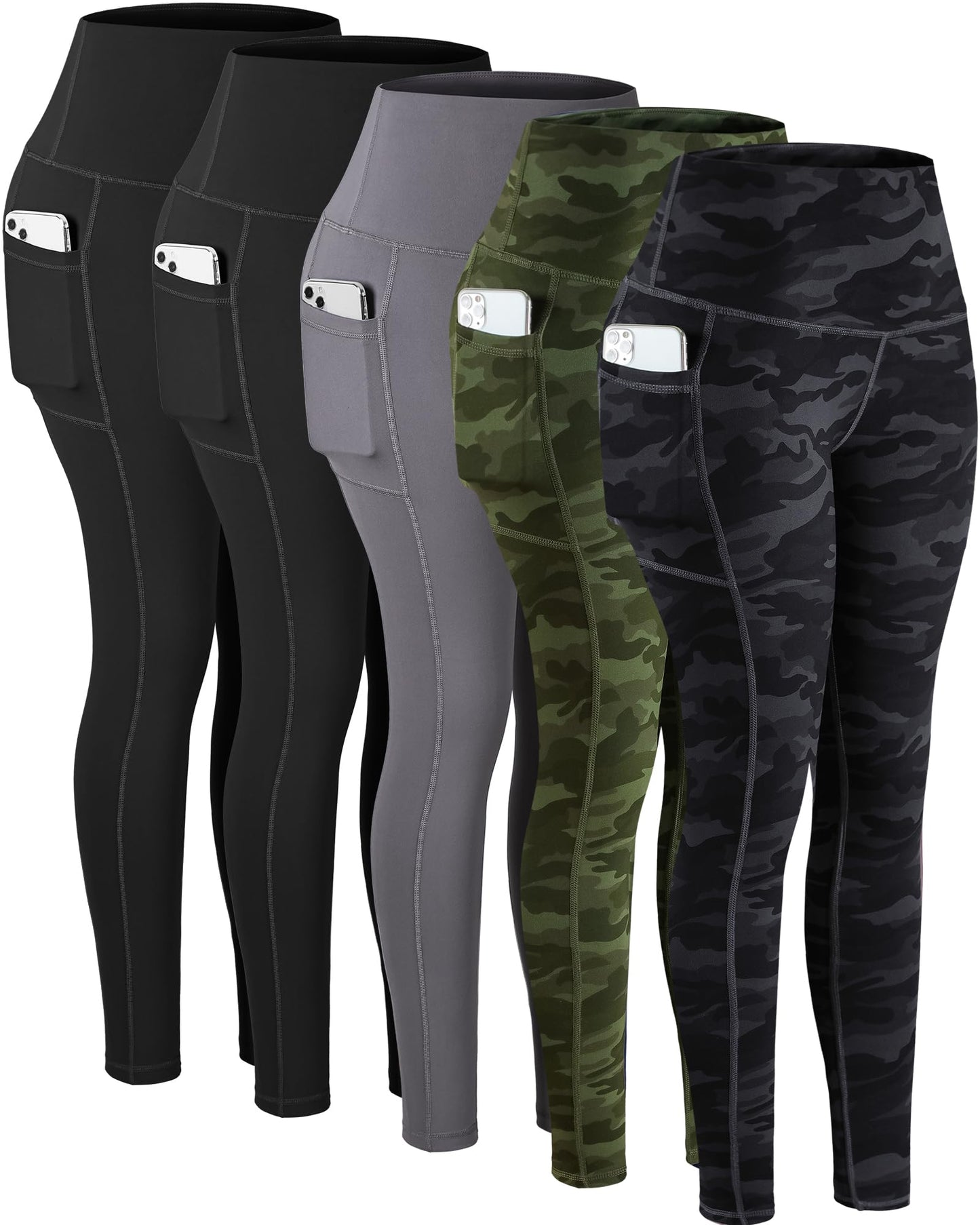 Women's High Waisted Pocket Yoga Leggings Tummy Control