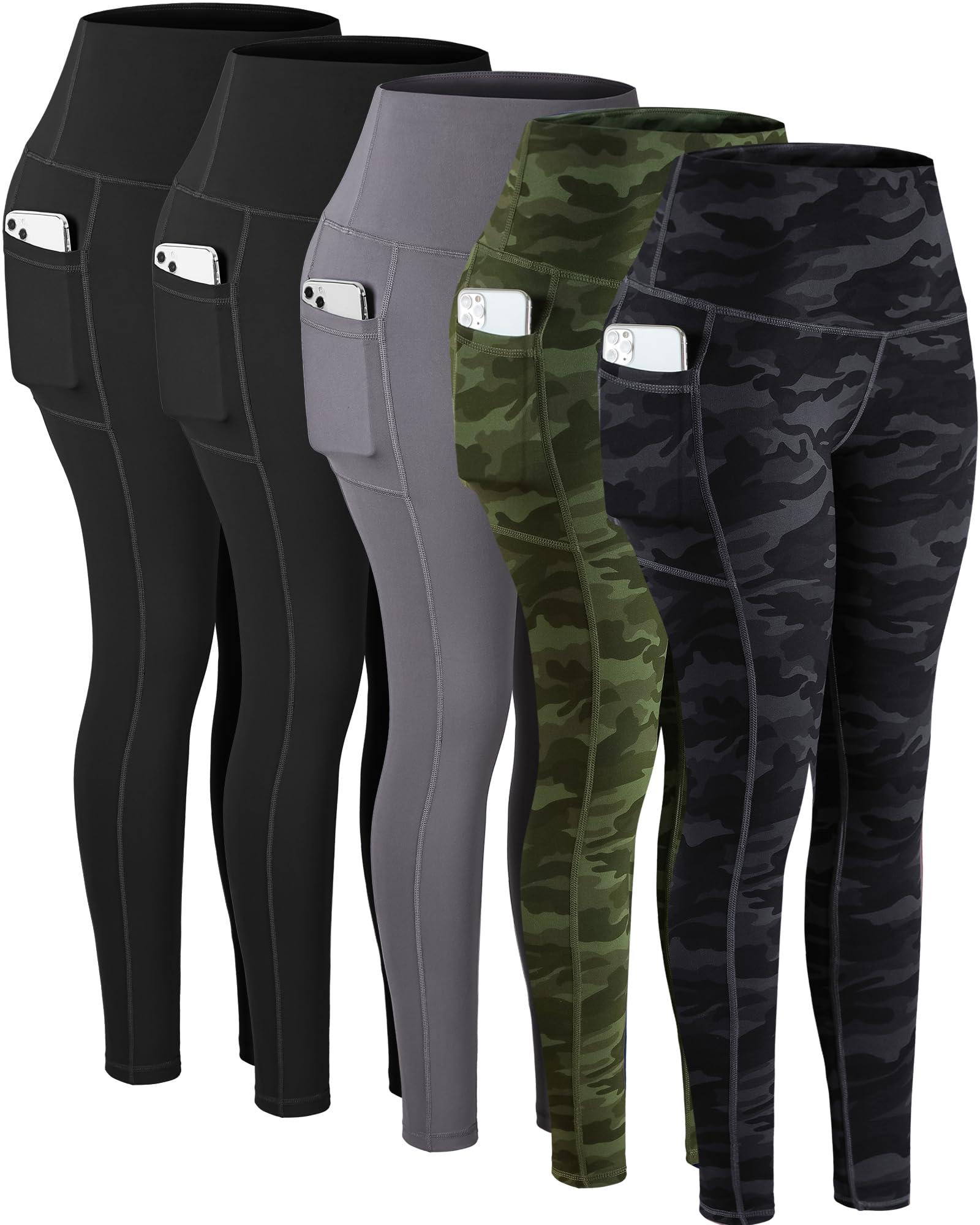 Women's High Waisted Pocket Yoga Leggings Tummy Control