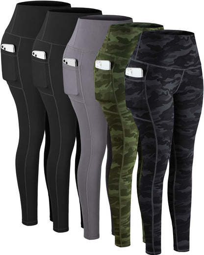 Women's High Waisted Pocket Yoga Leggings Tummy Control